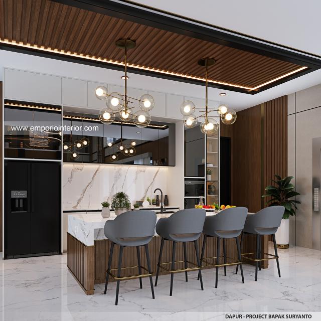 Desain Dapur Rumah Modern 2 Lantai Bapak SRT di Medan