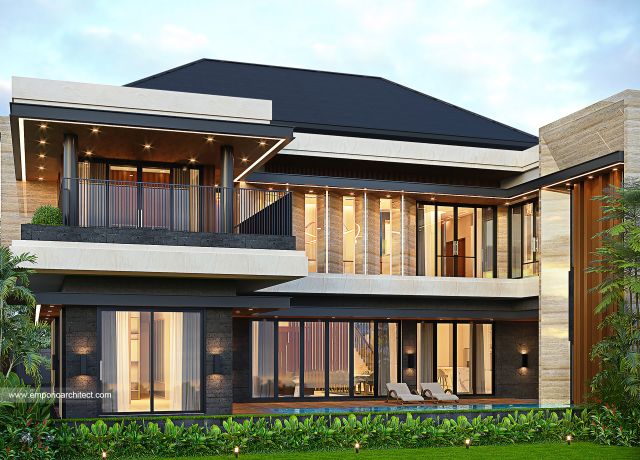 Gambar 3 Desain Rumah Modern 2 Lantai Bapak AST 2003 di  Bandung