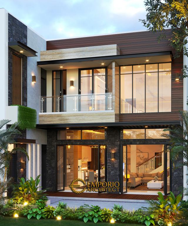 Desain Tampak Belakang Rumah Modern 2 Lantai Bapak Alex di Jakarta Barat