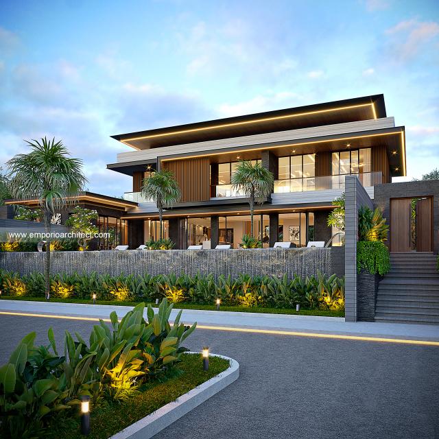 Gambar 1 Desain Rumah Modern 2 Lantai Bapak TSN 1637 di  Bogor