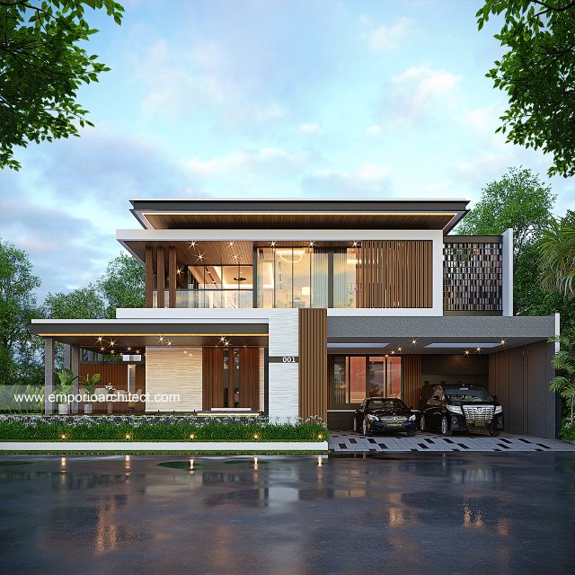 Gambar 1 Desain Rumah Modern 2 Lantai Bapak YDJ 1752 di  Jakarta