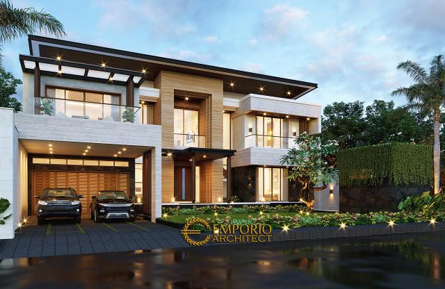 Gambar 2 Desain Rumah Modern 2 Lantai Bapak Didi di  Palembang