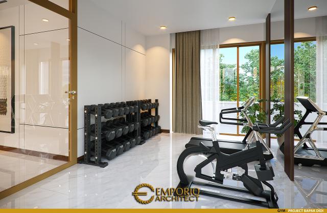 Desain Ruang Gym Rumah Modern 2 Lantai Bapak Didi di Palembang