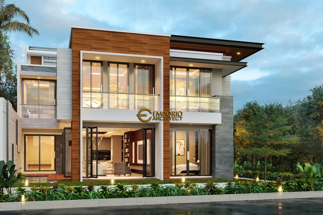 Gambar 2 Desain Rumah Modern 2 Lantai Bapak Ben di  Cibubur, Jawa Barat