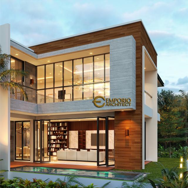 Gambar 3 Desain Rumah Modern 2 Lantai Bapak Ben di  Cibubur, Jawa Barat