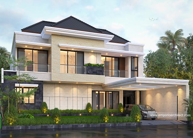 Desain Tampak Belakang Rumah Modern 2 Lantai Bapak Dekky di Kepulauan Riau