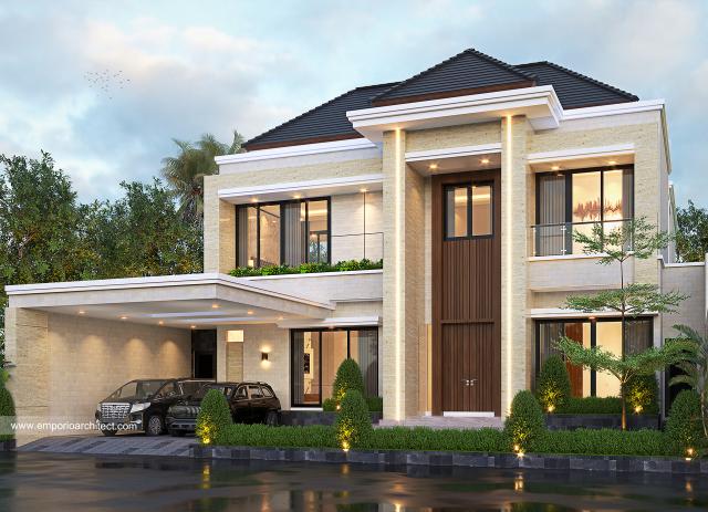 Desain Tampak Depan 3 Rumah Modern 2 Lantai Bapak Dekky di Kepulauan Riau