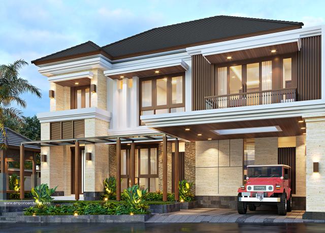 Gambar 1 Desain Rumah Modern 2 Lantai Bapak AFF 1417 di  Jakarta