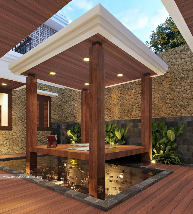 Desain Area Mushola Rumah Modern 2 Lantai Bapak AFF di Jakarta