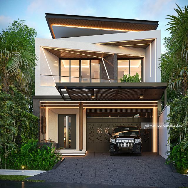 Gambar 1 Desain Rumah Modern 2 Lantai Bapak TFN 1802 di  Purwakarta