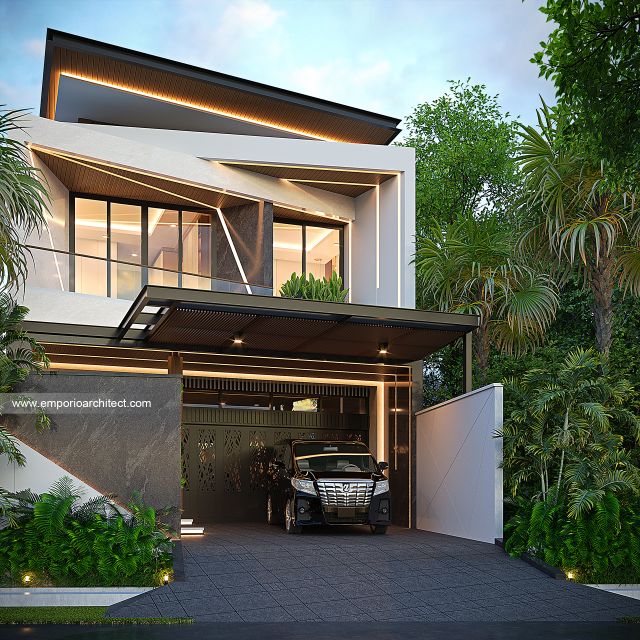 Gambar 2 Desain Rumah Modern 2 Lantai Bapak TFN 1802 di  Purwakarta