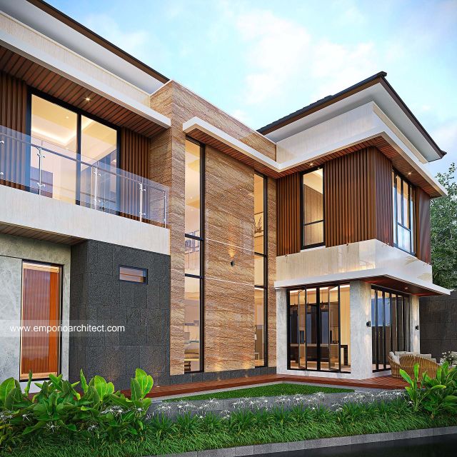 Gambar 3 Desain Rumah Modern 2 Lantai Ibu NKN 1686 di  Palembang