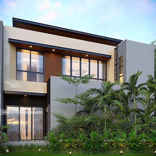 Gambar 3 Desain Rumah Modern 2 Lantai Ibu MRT dan Bapak AL 1722 di  Denpasar, Bali