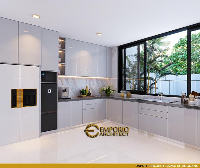 Desain Dapur Rumah Modern 2 Lantai Bapak Sitanggang di Jakarta