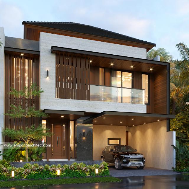 Desain Rumah Modern 2 Lantai Ibu Ida di  Jakarta