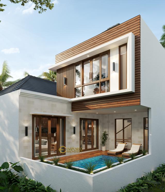 Desain Tampak Belakang Rumah Modern 2 Lantai Bapak Dedi di Palembang