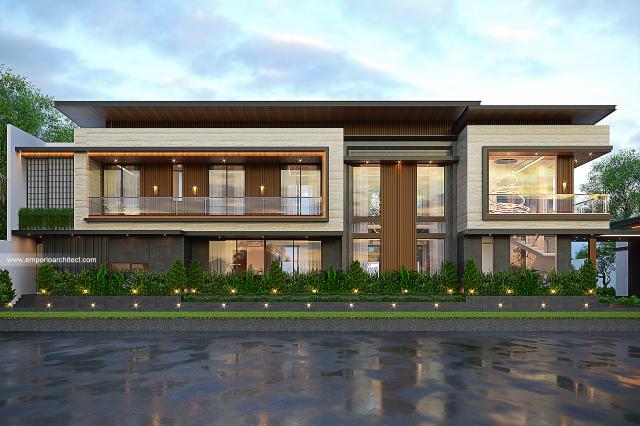 Desain Tampak Depan 3 Rumah Modern 2 Lantai Bapak YSF di Kudus, Jawa Tengah