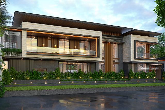 Gambar 1 Desain Rumah Modern 2 Lantai Bapak YSF 1921 di  Kudus, Jawa Tengah