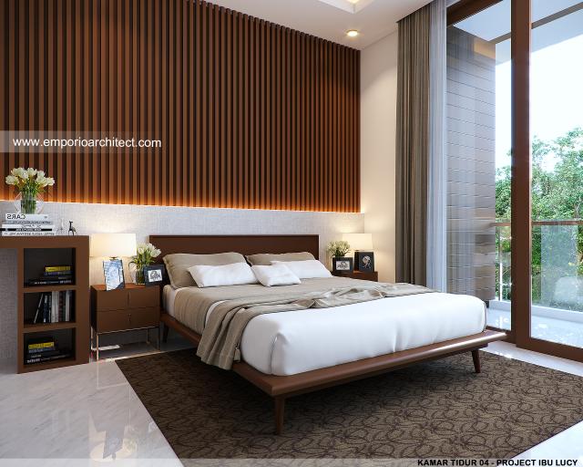 Desain Kamar Tidur 4 Rumah Modern 2 Lantai Ibu LCY di Medan, Sumatera Utara