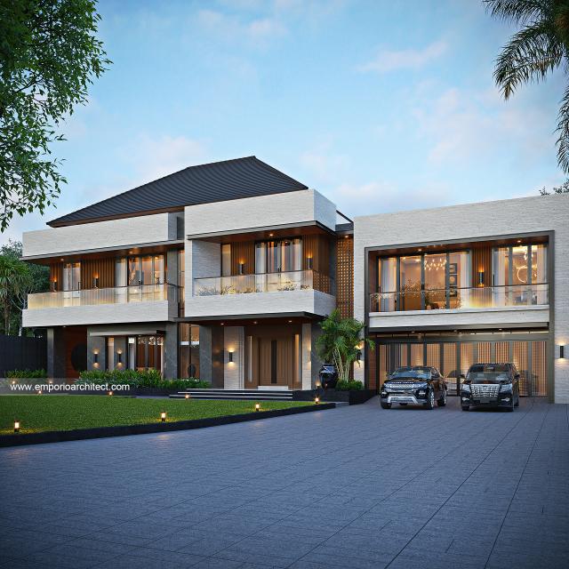 Desain Rumah Modern 2 Lantai Bapak BNN 1598 di  Palembang