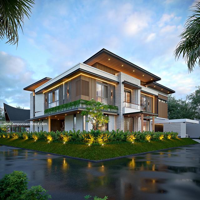 Gambar 3 Desain Rumah Modern 2 Lantai Ibu CTR 1650 di  Cibubur, Jakarta Timur