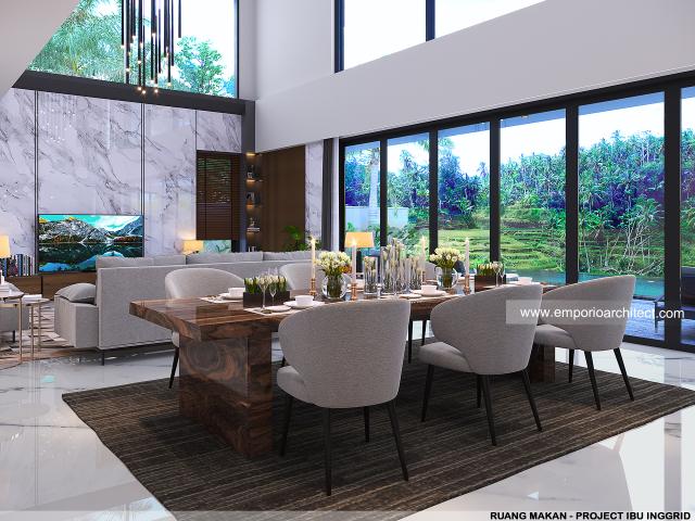 Desain Ruang Makan Rumah Modern 2 Lantai Ibu IGR di Jepara, Jawa Tengah