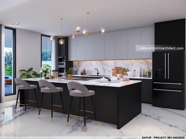 Desain Dapur Rumah Modern 2 Lantai Ibu IGR di Jepara, Jawa Tengah