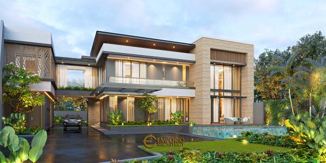 Gambar 3 Desain Rumah Modern 2 Lantai Ibu Nana di  Sukabumi, Jawa Barat