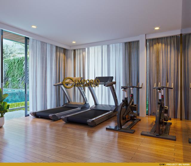 Desain Ruang Gym Rumah Modern 2 Lantai Ibu Nana di Sukabumi, Jawa Barat