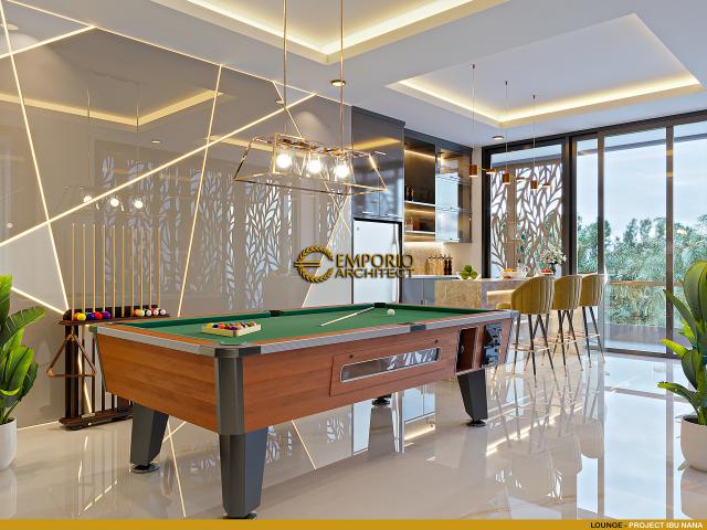 Desain Lounge Rumah Modern 2 Lantai Ibu Nana di Sukabumi, Jawa Barat