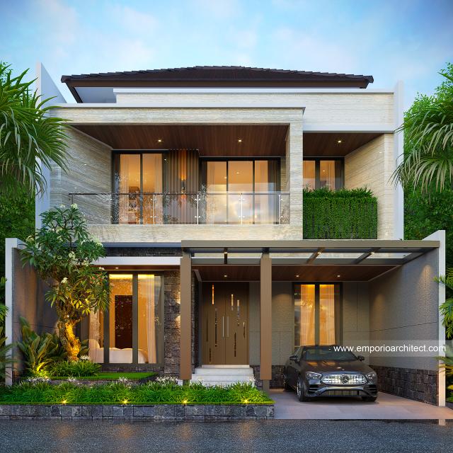 Gambar 1 Desain Rumah Modern 2 Lantai Bapak NND 1626 di  Papua