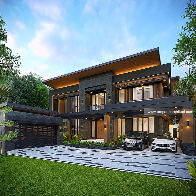 Gambar 3 Desain Rumah Modern 2 Lantai Bapak AR 1659 di  Kalimantan Selatan