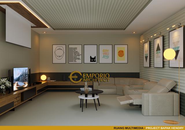 Desain Ruang Multimedia Rumah Modern 2 Lantai Bapak HDY di Banjarmasin, Kalimantan Selatan