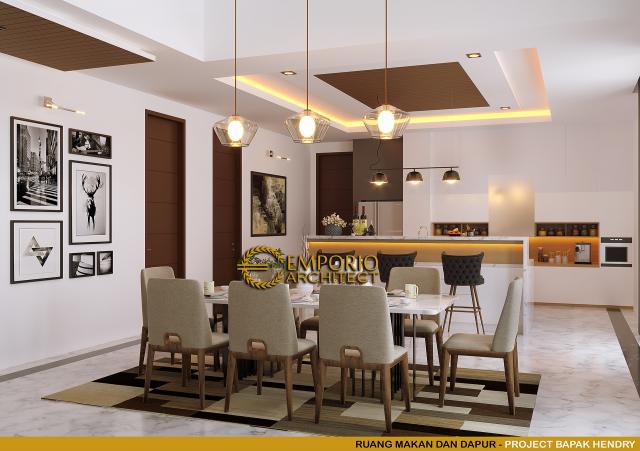 Desain Ruang Makan dan Dapur Rumah Modern 2 Lantai Bapak HDY di Banjarmasin, Kalimantan Selatan