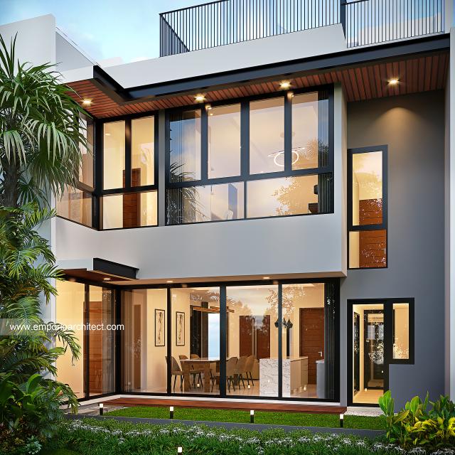 Gambar 3 Desain Rumah Modern 2 Lantai Bapak WLD 1599 di  Jakarta