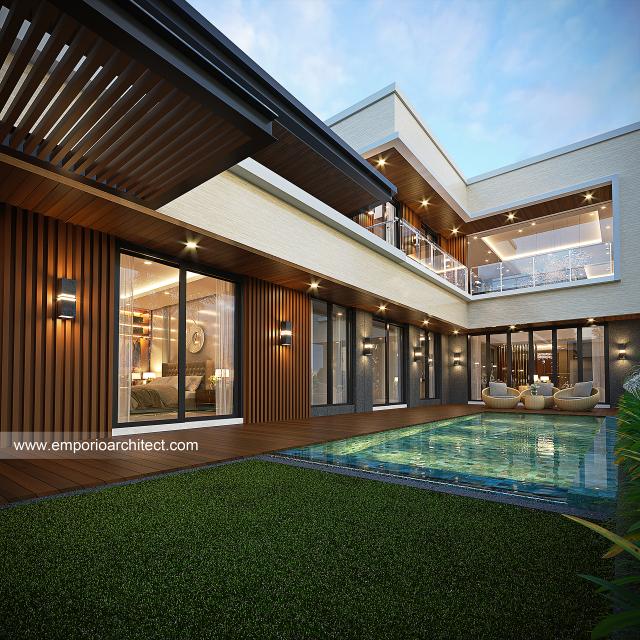 Gambar 3 Desain Rumah Modern 2 Lantai Bapak IGM 1498 di  Palembang