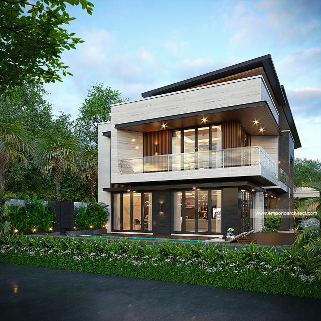 Gambar 2 Desain Rumah Modern 2 Lantai Ibu DSY 1616 di  Manado, Sulawesi Utara