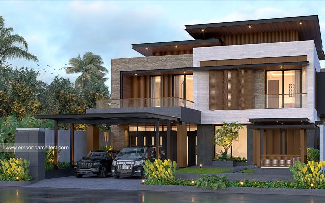 Desain Rumah Modern 2 Lantai Bapak MHD 1420 di  Aceh