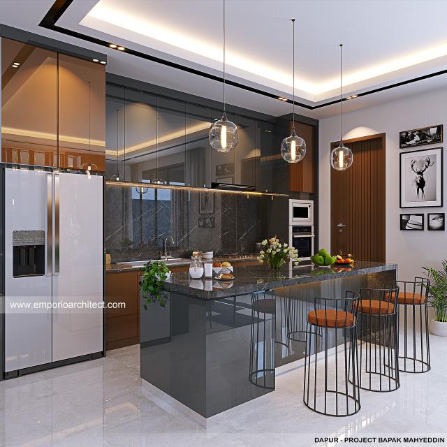 Desain Dapur Rumah Modern 2 Lantai Bapak MHD di Aceh