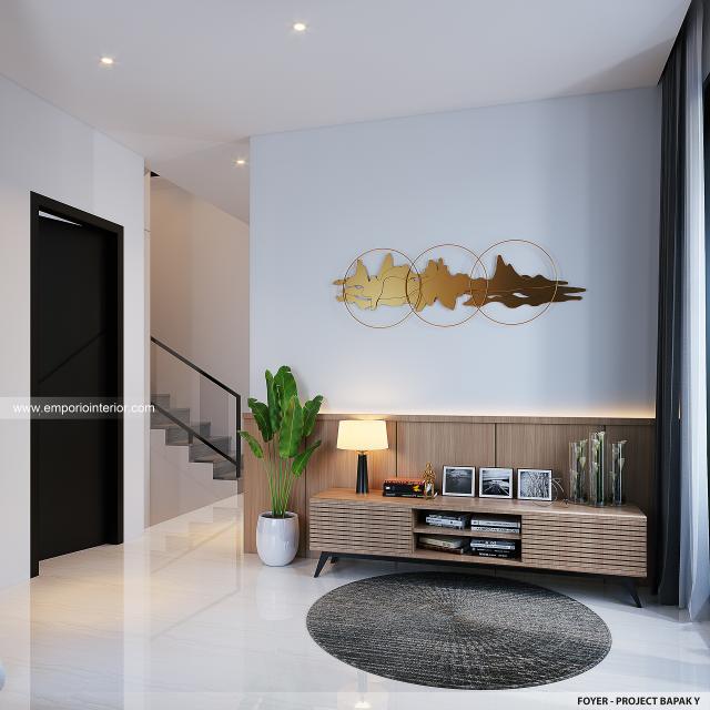 Desain Foyer Rumah Modern 2 Lantai Bapak Y di Tangerang