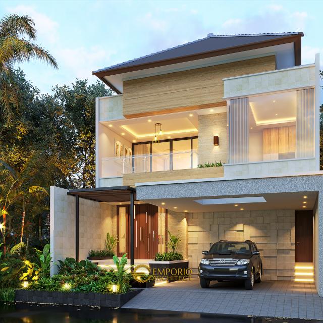 Gambar 2 Desain Rumah Modern 2 Lantai Bapak Aliy Abdulloh di  Jakarta