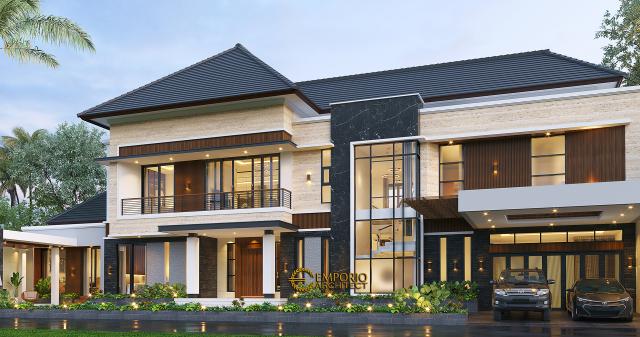 Gambar 1 Desain Rumah Modern 2 Lantai Bapak Andi di  Lahat, Sumatera Selatan