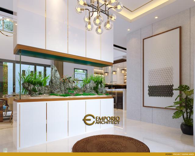 Desain Foyer Rumah Modern 2 Lantai Bapak Andi di Lahat, Sumatera Selatan