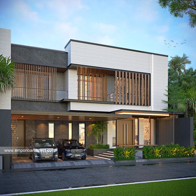 Gambar 2 Desain Rumah Modern 2 Lantai Bapak EFD 1766 di  Gading Serpong, Tangerang