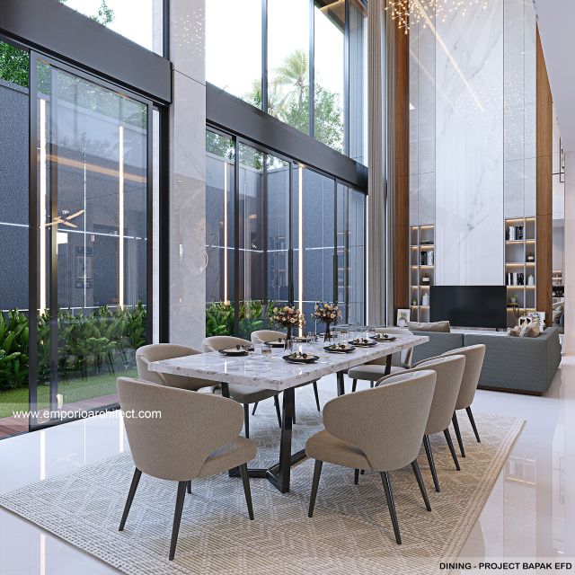 #diningroomdesign - Mr. EFD 1766 Modern House 2 Floors Design - Gading Serpong, Tangerang - Code 38337