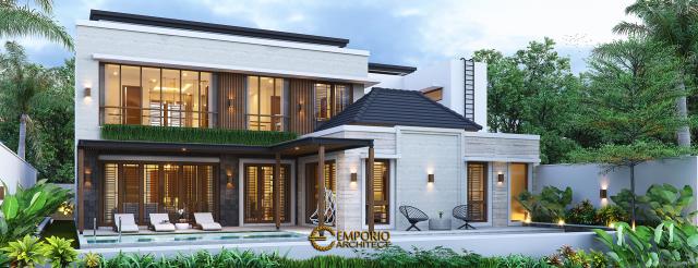 Gambar 3 Desain Rumah Modern 2 Lantai Bapak Victor di  Jawa Timur