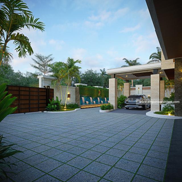 Desain Tampak Detail Depan 2 Rumah Modern 2 Lantai Mr. Prince Amoako-Adjei di Ghana