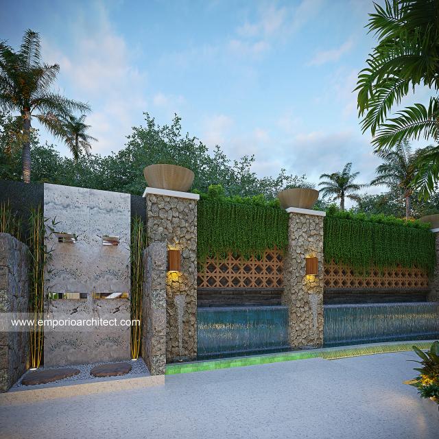 Desain Tampak Detail Pond Belakang 3 Rumah Modern 2 Lantai Mr. Prince Amoako-Adjei di Ghana