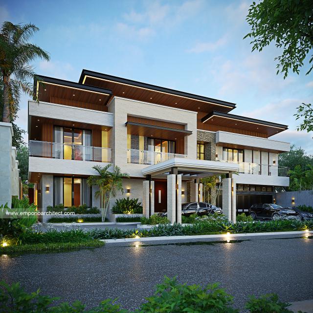 Desain Tampak Depan 2 Rumah Modern 2 Lantai Mr. Prince Amoako-Adjei di Ghana