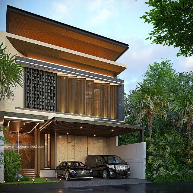 Desain Tampak Depan 3 Rumah Modern 2 Lantai Ibu TFN di Samarinda